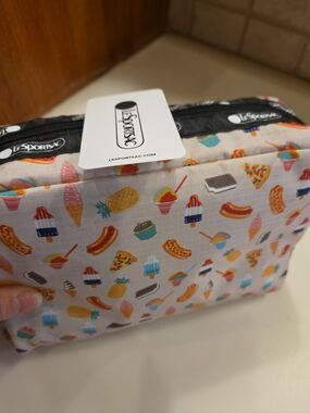 LeSportsac NWT Summer Snack Foodie Print Cosmetic Pouch | Travel Makeup Bag